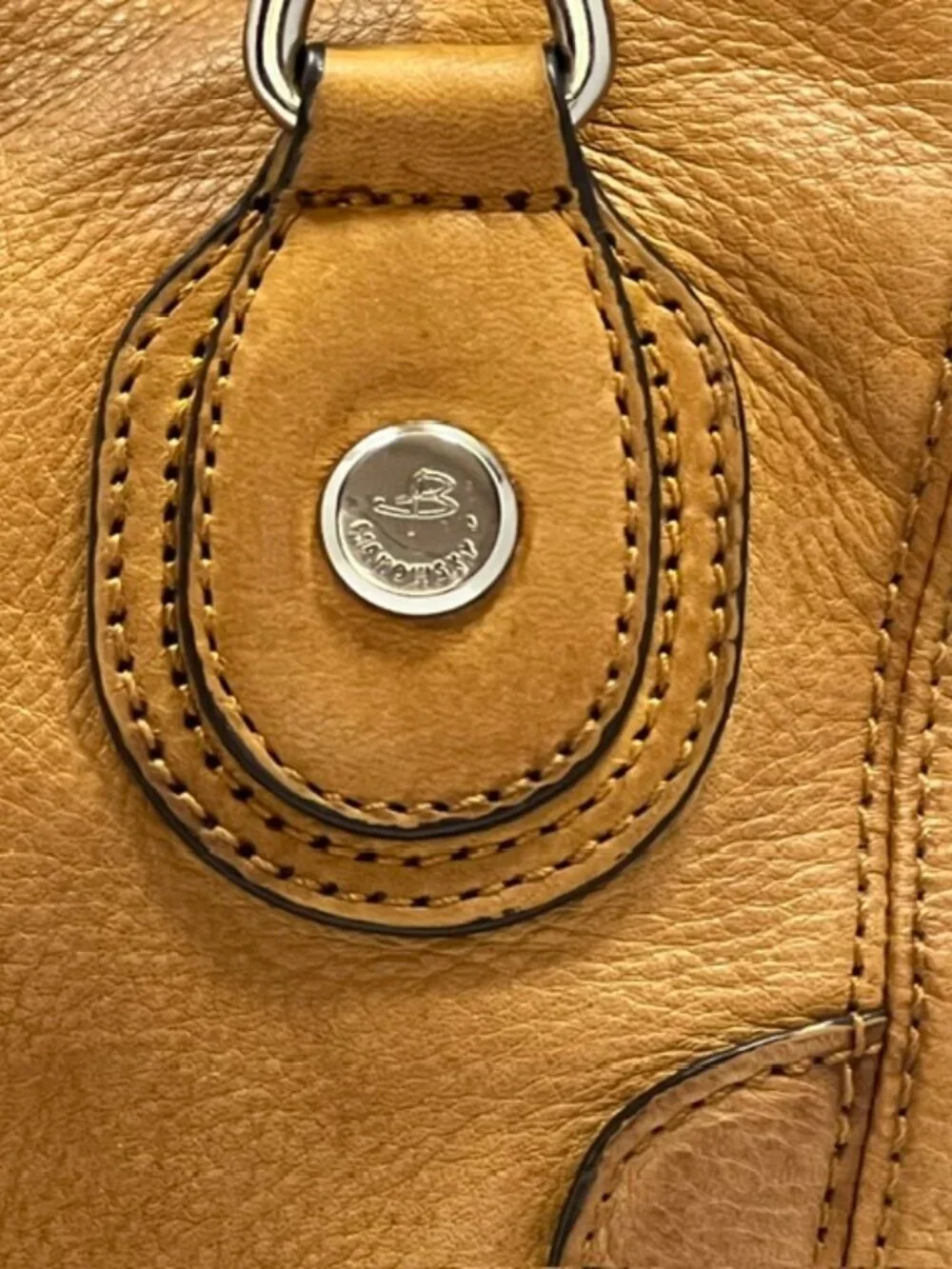 B. Makowsky Leather Hobo Shoulder Bag Chain Strap Multi Zip Pockets Camel w/CoA - Picture 8 of 16